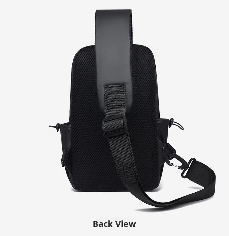 Large Capacity Fashion Waterproof Men's Crossbody Bag Casual Travel Leisure Ladies Single Shoulder Slant Bag Chest Bag