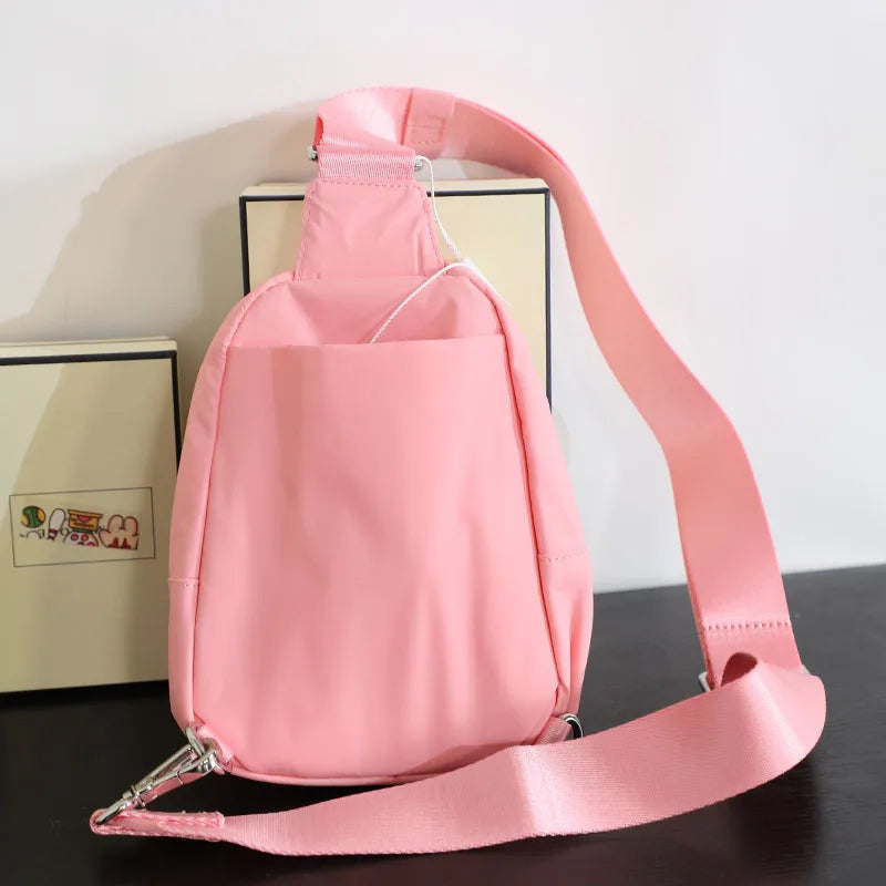 Adjustable Crossbody Chest Bag Travel Single Shoulder Bag Multifunctional Sling Bag Polyester Zipper Closure Casual Leisure
