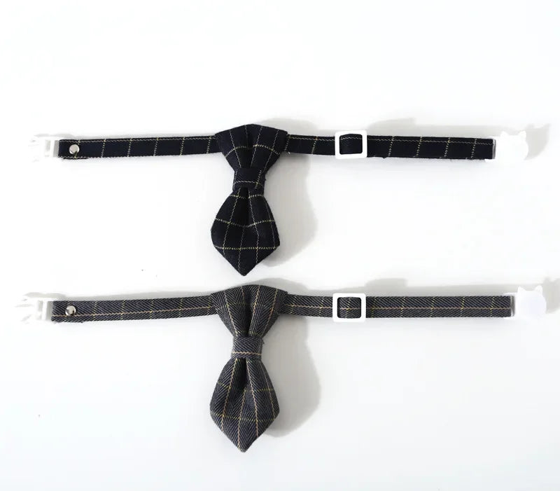 Breakaway Cat Collar with Bell Adjustable Kitten Cat Collars Cat Accessories Pet Supplies Puppy Bow Tie for Small Dogs