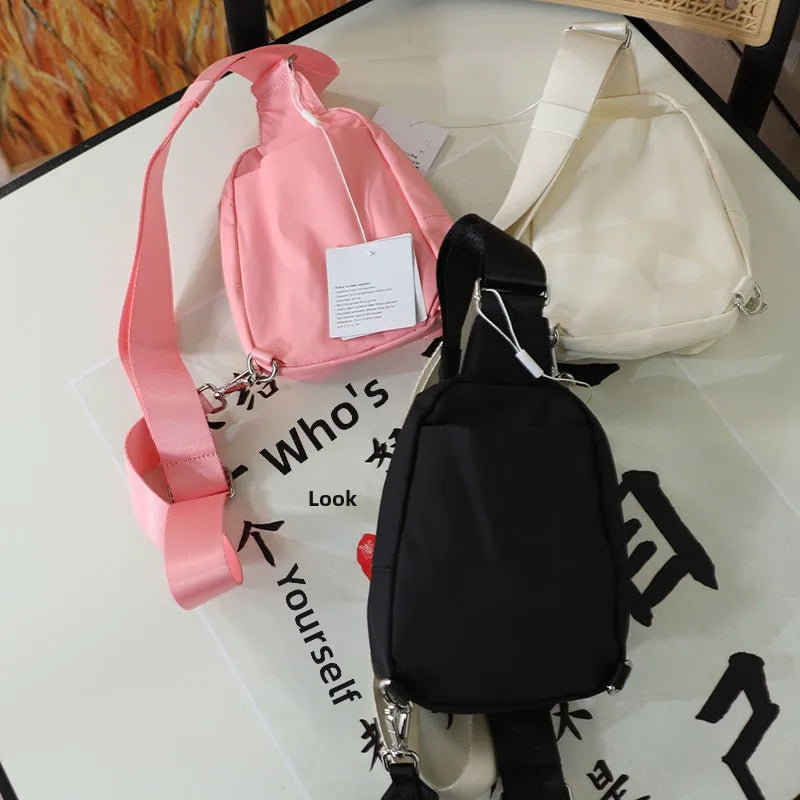 Adjustable Crossbody Chest Bag Travel Single Shoulder Bag Multifunctional Sling Bag Polyester Zipper Closure Casual Leisure