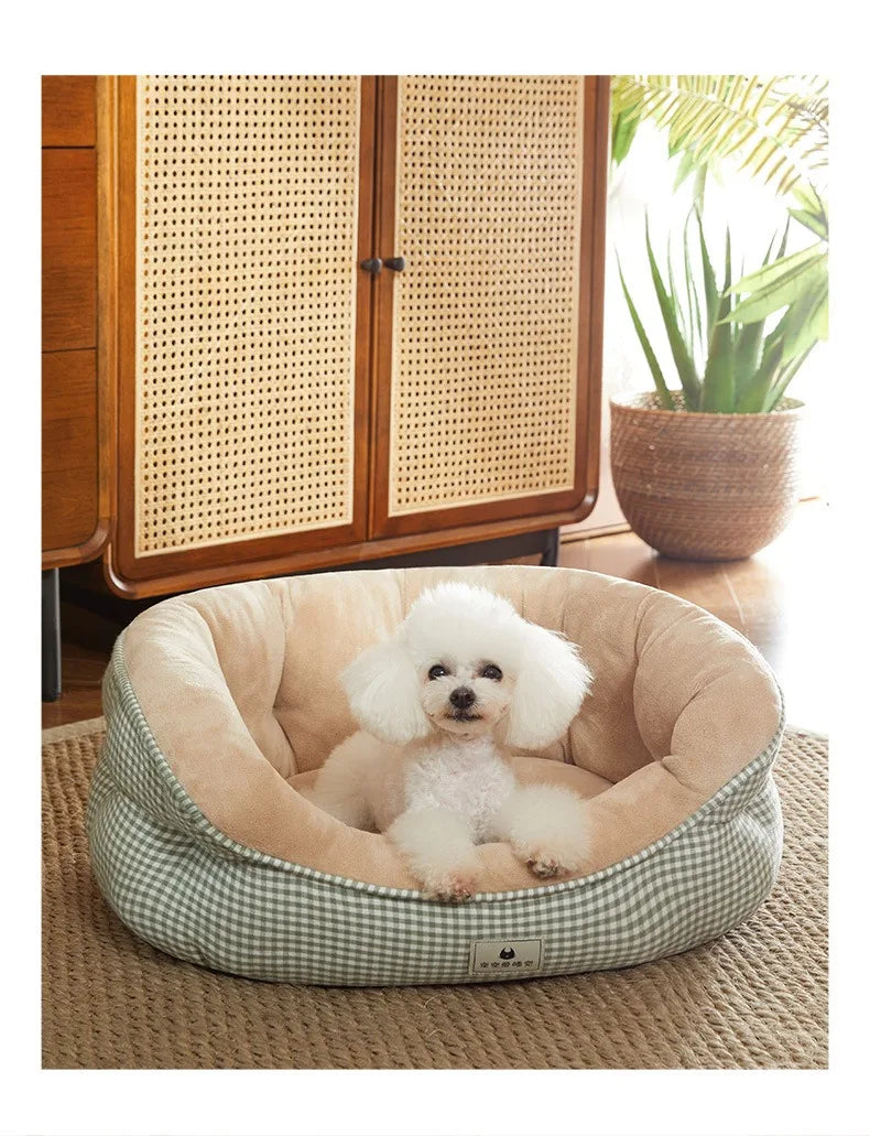 Bed for Dog Cat Pet Rotundity Plush Kennel Medium Small Dog Sofa Bed Cushion Pet Calming Dog Bed House Pet Supplies Winter