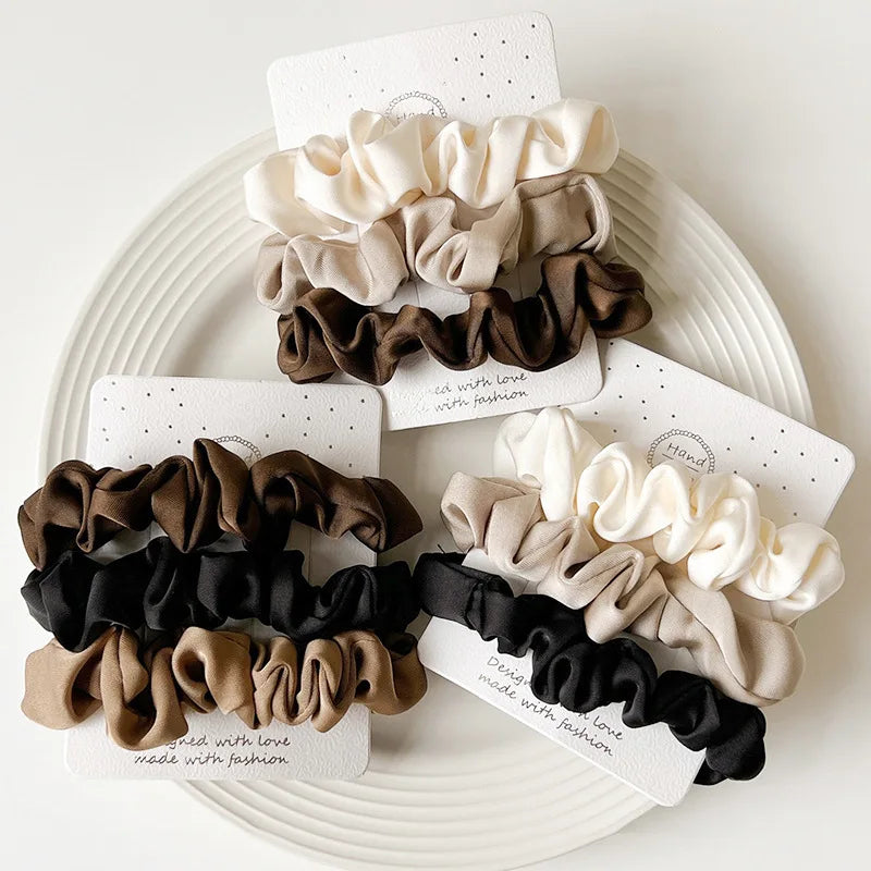 Elegant Satin Hair Scrunchies for Women Softer Than Elastic Bands Hair Rope Girls Elegant Strong Ponytail Hair Ties Accessories