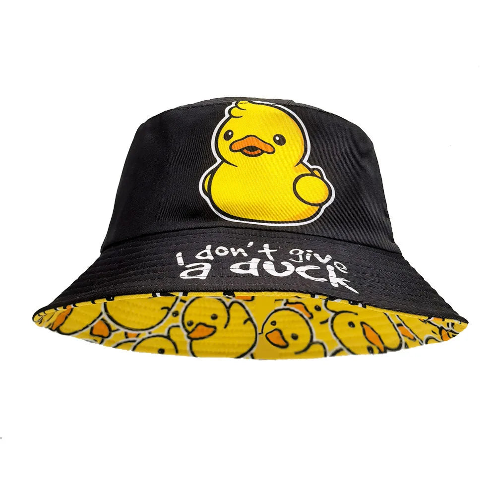Duck Print Panama Summer Sunscreen Sun Hat Women Men Suitable for Daily Wear Bucket Hats Travel Fashion Decorate Fisherman Hats