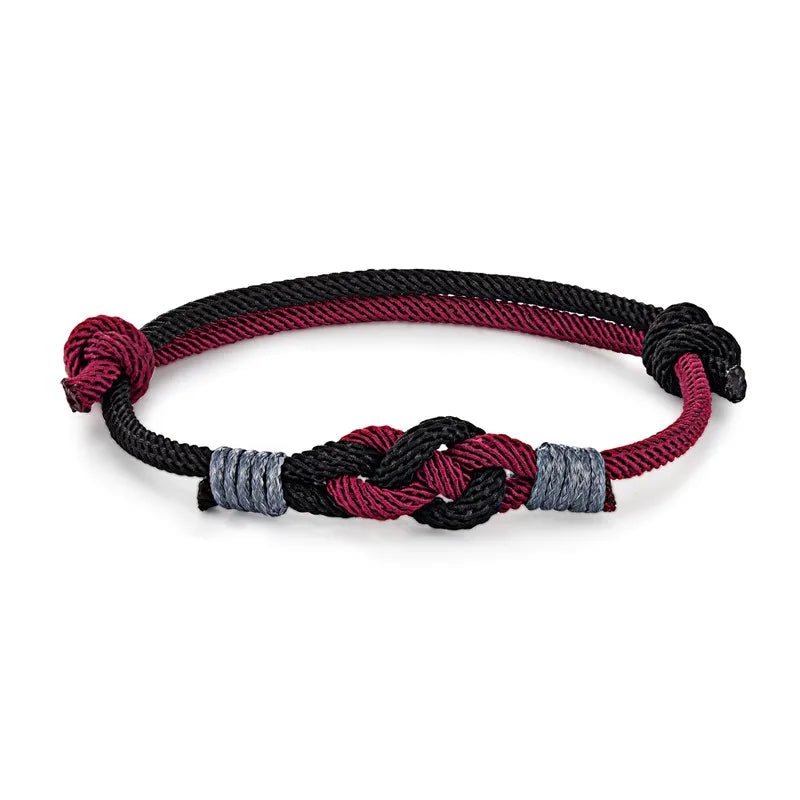MKENDN Lucky Men Women Sauvignon Blanc knot Rope Bracelet For Lovers Distance Couple Bracelet Minimalist Yoga Meditation Gifts