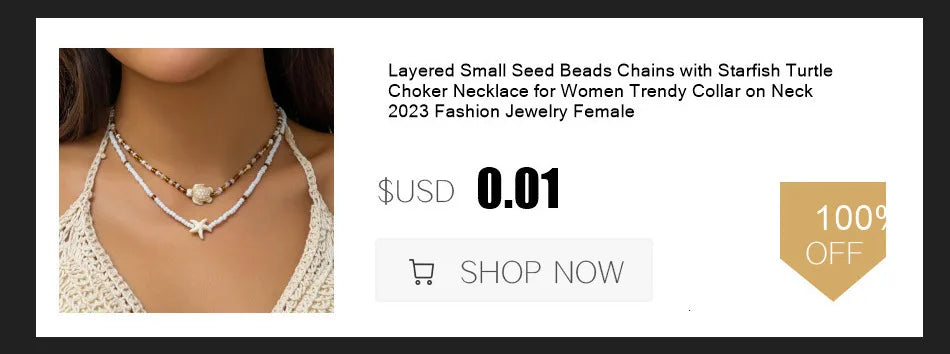 Layered Small Seed Beads Chains with Starfish Turtle Choker Necklace for Women Trendy Collar on Neck 2023 Fashion Jewelry Female