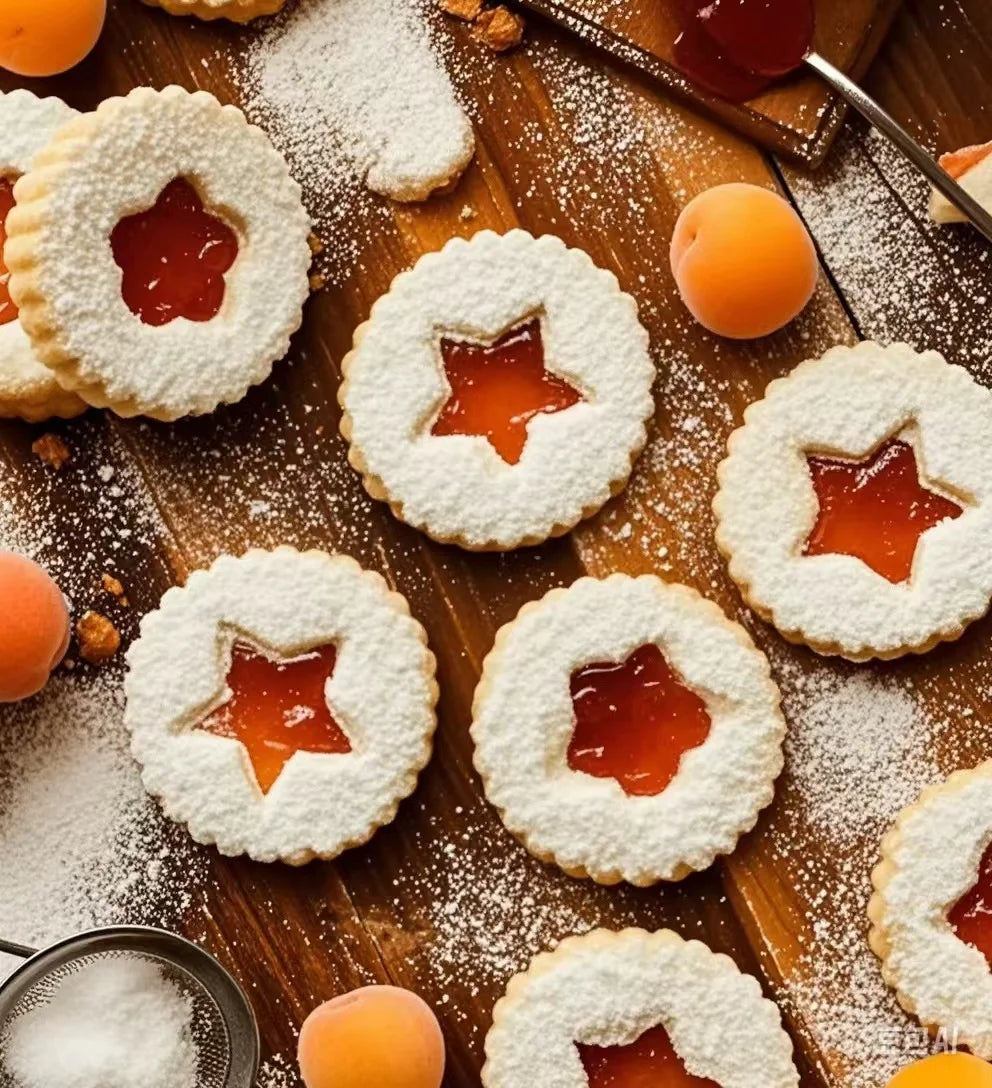 9PCS Jam Cookie Cutter Set Food Grade Moon Star Heart Flower Easy Clean Molds for Fondant Biscuit Pastry Home Baking