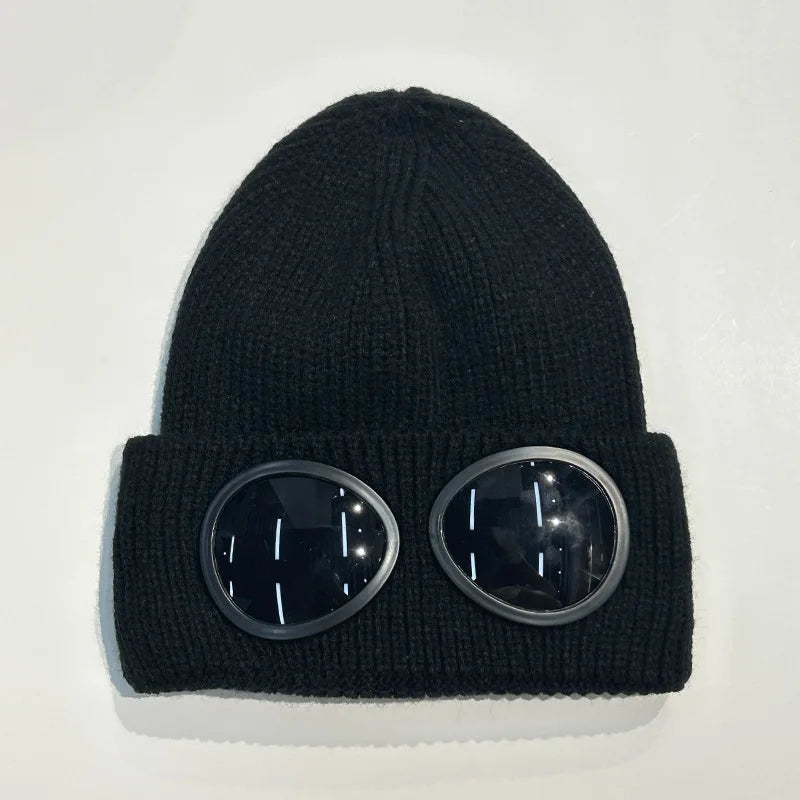 1PC Winter Warm Knitted Beanie Hat for Women Men Winter Windproof Skull Caps with Glasses Outdoor Ear Protection Cold Cap Garros