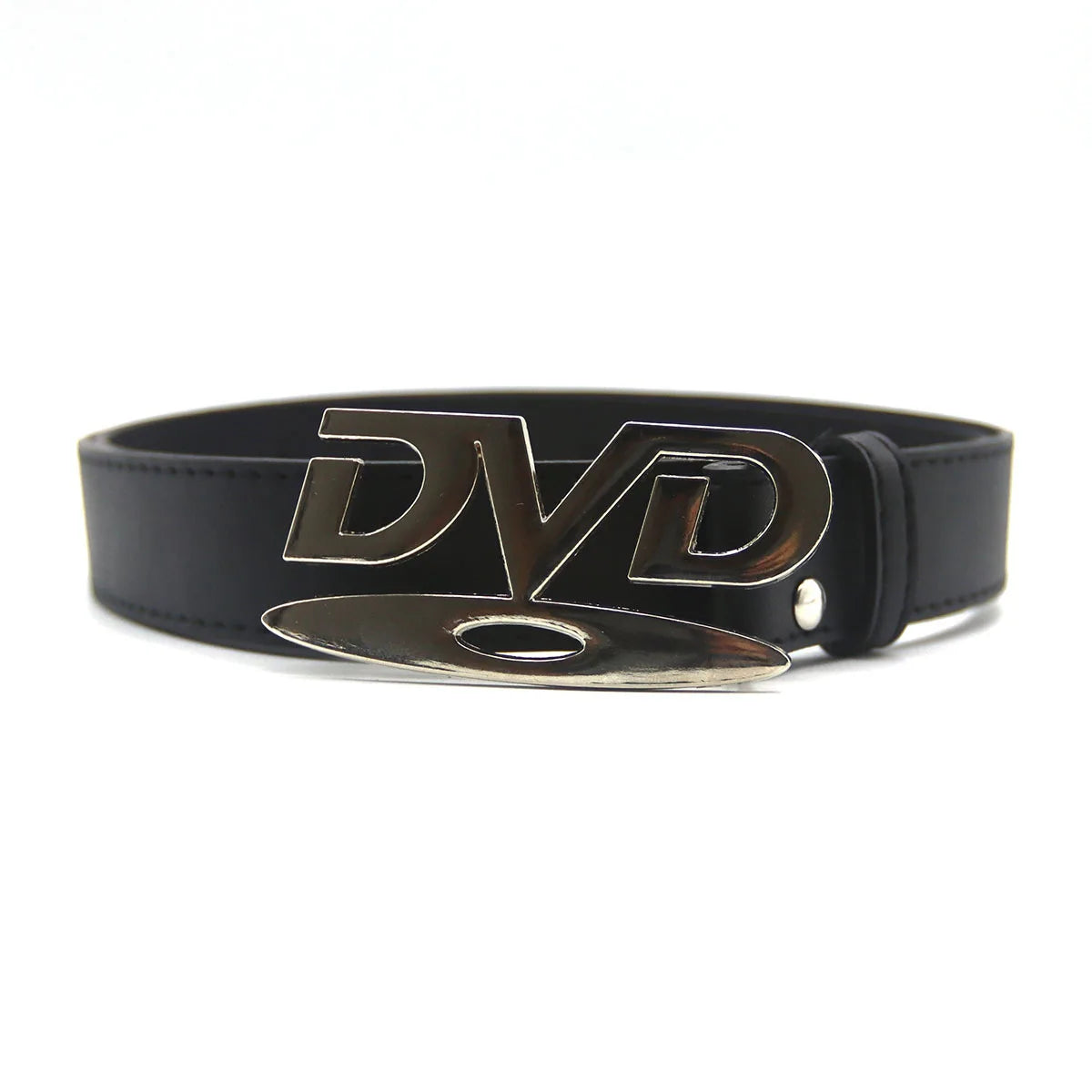 Unisex Nostalgic Design DVD Buckle Belt Men Women Decoration Paired with Jeans Waist Straps Belt Versatile Design Sense Belt
