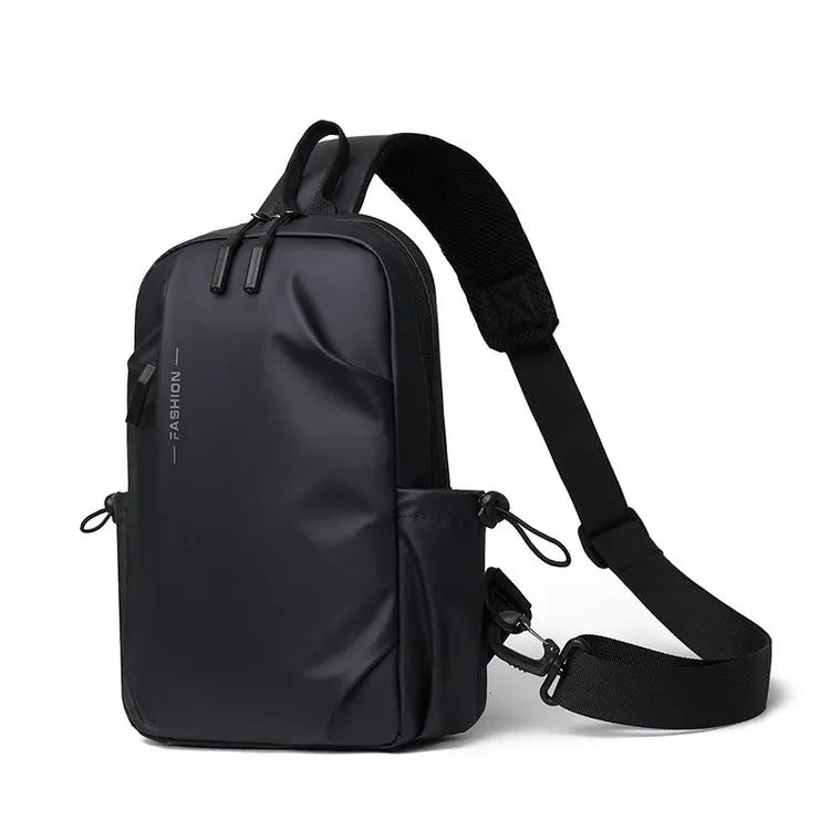 Large Capacity Fashion Waterproof Men's Crossbody Bag Casual Travel Leisure Ladies Single Shoulder Slant Bag Chest Bag