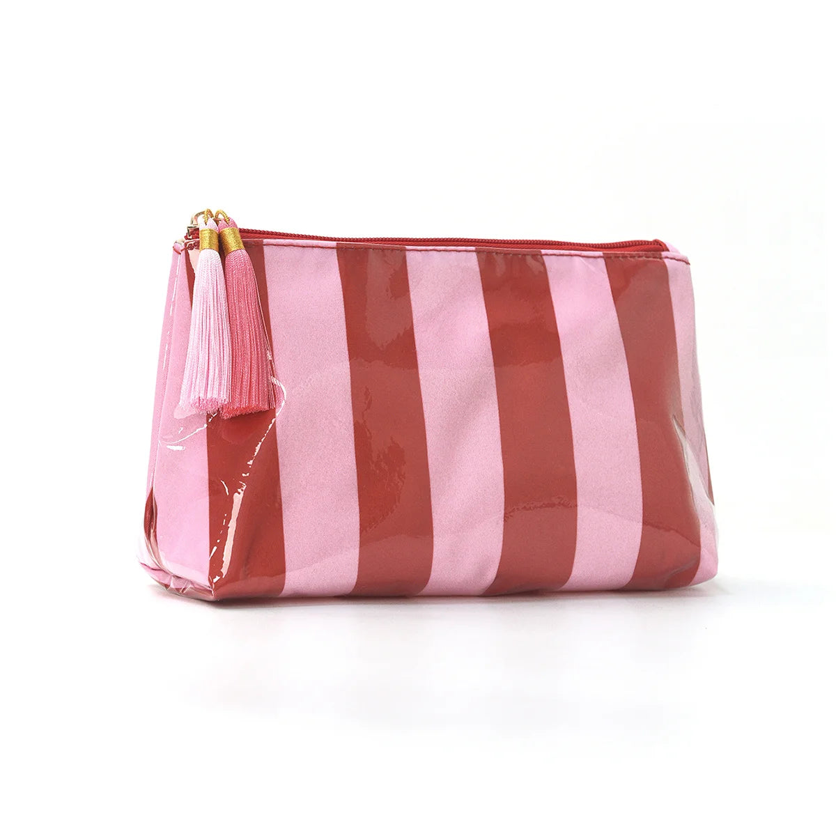 Travel Makeup Bag for Women, Portable Water-resistant Cosmetic Case Puffy Padded Make Up Organizer Pouch, Open Flat Toiletry Bag