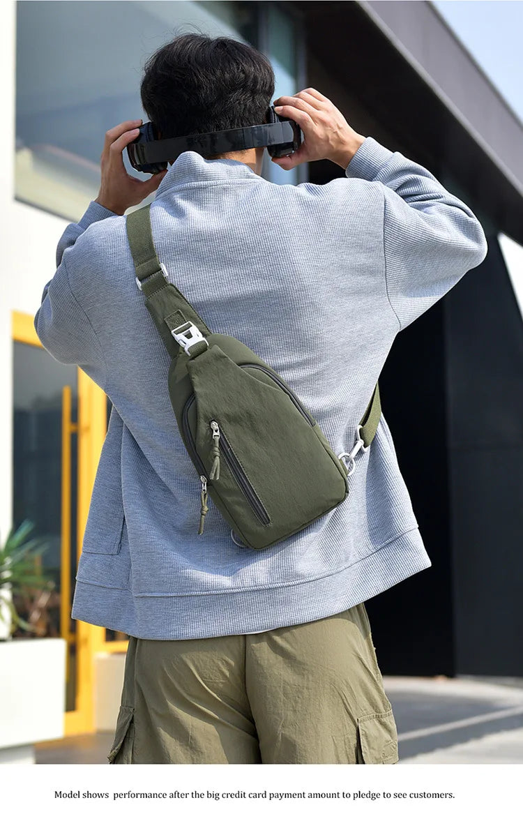 women's chest bag, men's casual single shoulder cross shoulder bag, anti splash trendy chest smart commuting travel cycling bag