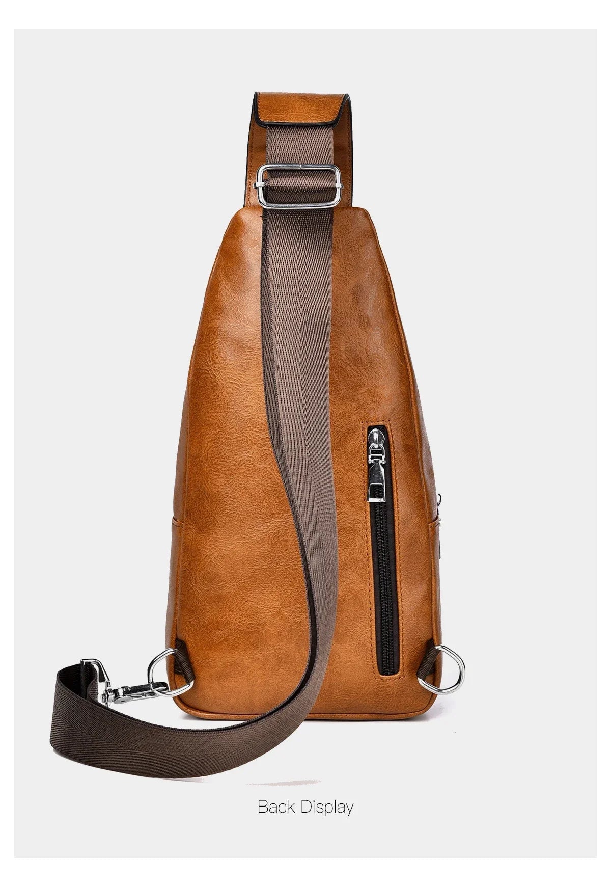 2026 New Men's Bag High Quality PU Leather Men's Chest Bag Simple Waterproof Single Shoulder Crossbody Bags Messenger Bag Gift