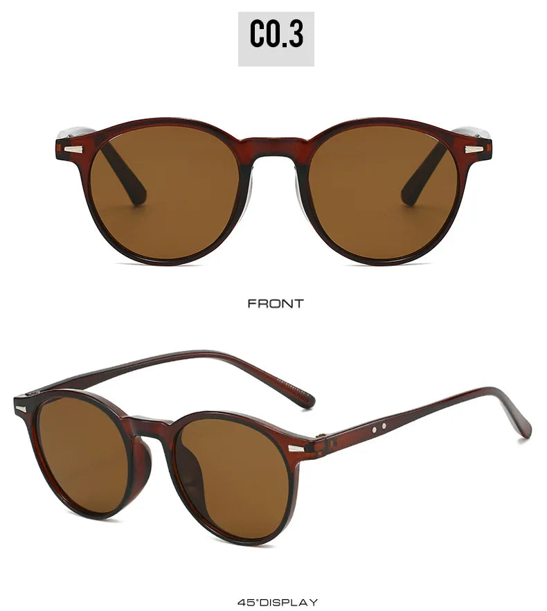 Vintage Punk Round Vintage Sunglasses Women Retro Luxury Designer Sun Glasses for Female Oculos De Sol Shades UV400