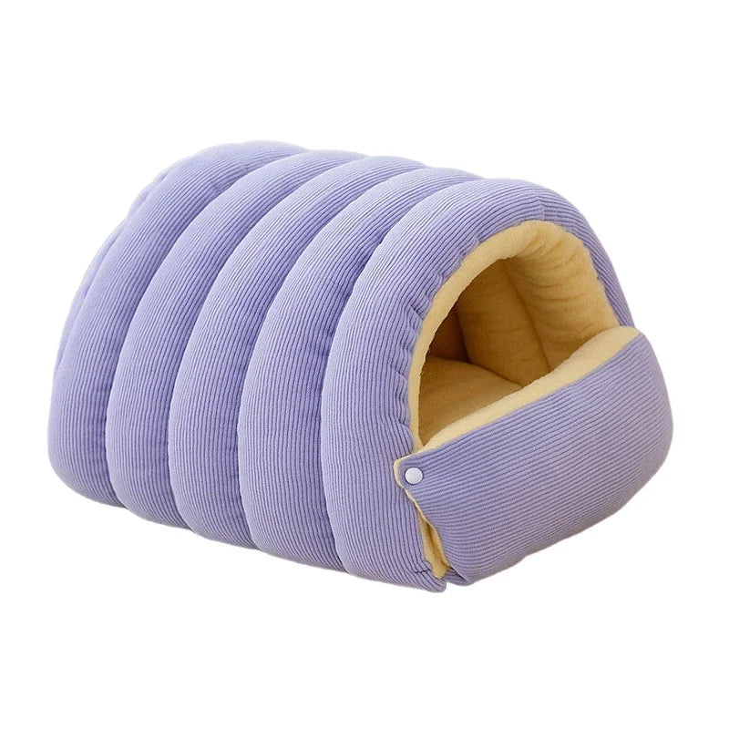 Plush Cat Bed Warm Pet House Thickening Warmth Comfort Soft Winter Kittens Sleeping Beds Cat Cave For Pet Warmth Pet Supplies