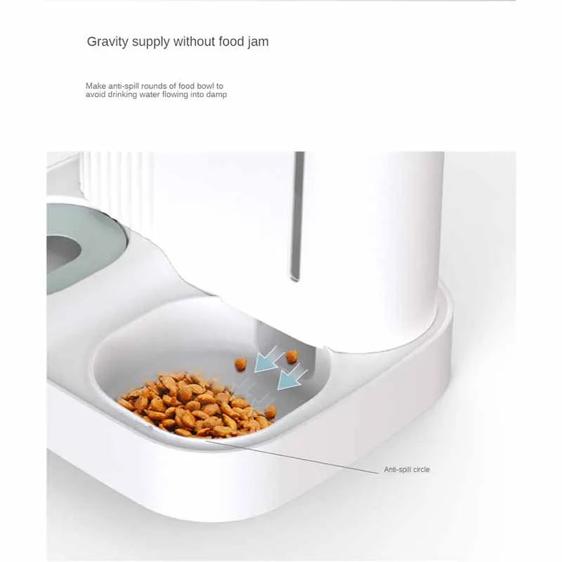 Large Capacity Cat Automatic Feeder Water Dispenser Wet and Dry Separation Dog Food Container Drinking Water Bowl Pet Supplies