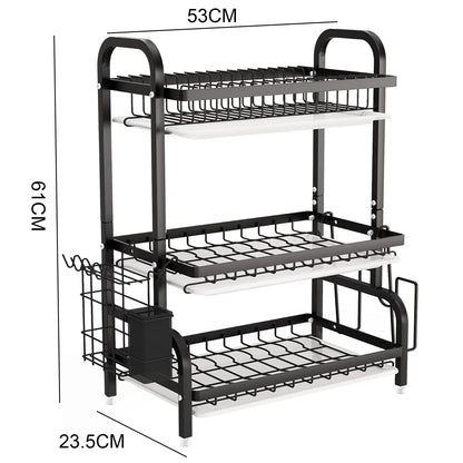 3-Tier Rust-Proof Dish Drying Rack – view 17