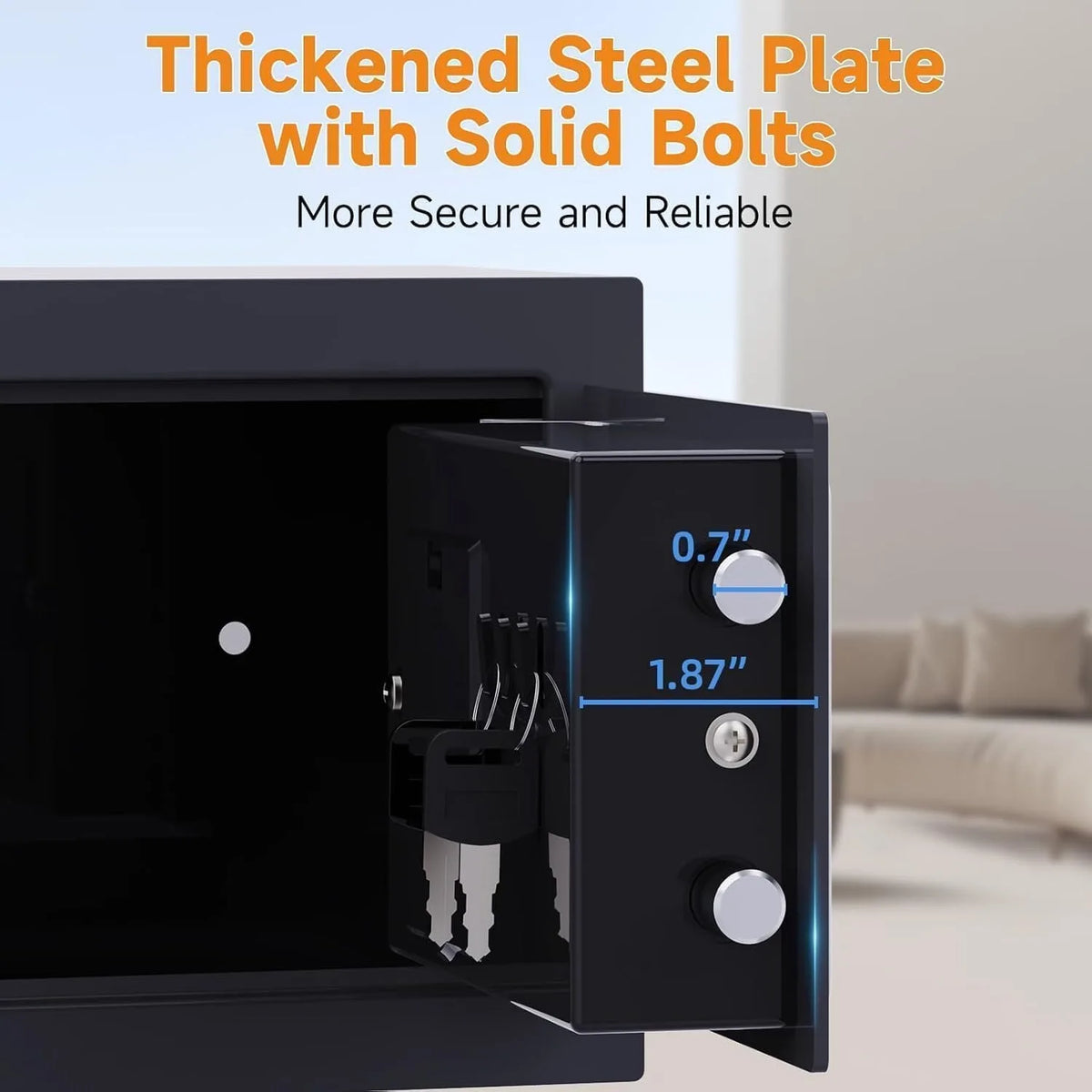 2026 NEW Electronic Safe Deposit Safe Box All Steel for Home Office Password and Key Unlock Safe and Compact