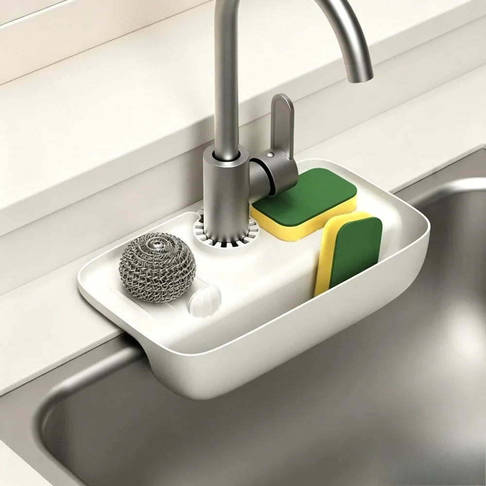 Kitchen Sink Holder Hanging Drain Basket - Soap Sponge Rack Faucet Holder - Kitchen Accessory New