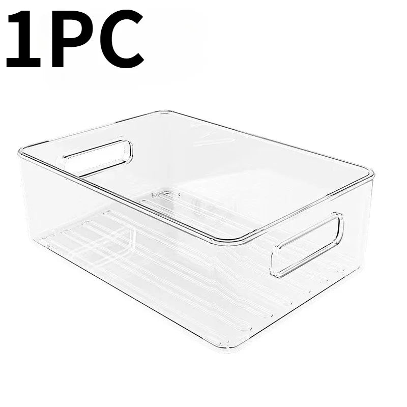3Pc Transparent Refrigerator Storage Box Fresh Food Container Portable Egg Fruit Vegetable Organizer Kitchen Food Drinks Storage
