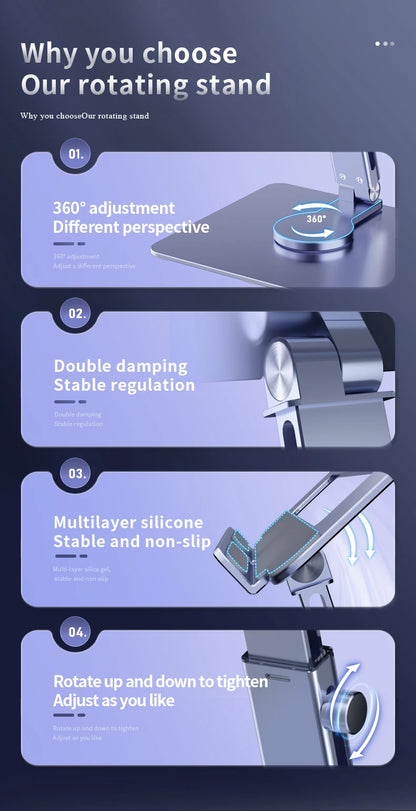 360° Rotating Aluminium Tablet Stand – view 9