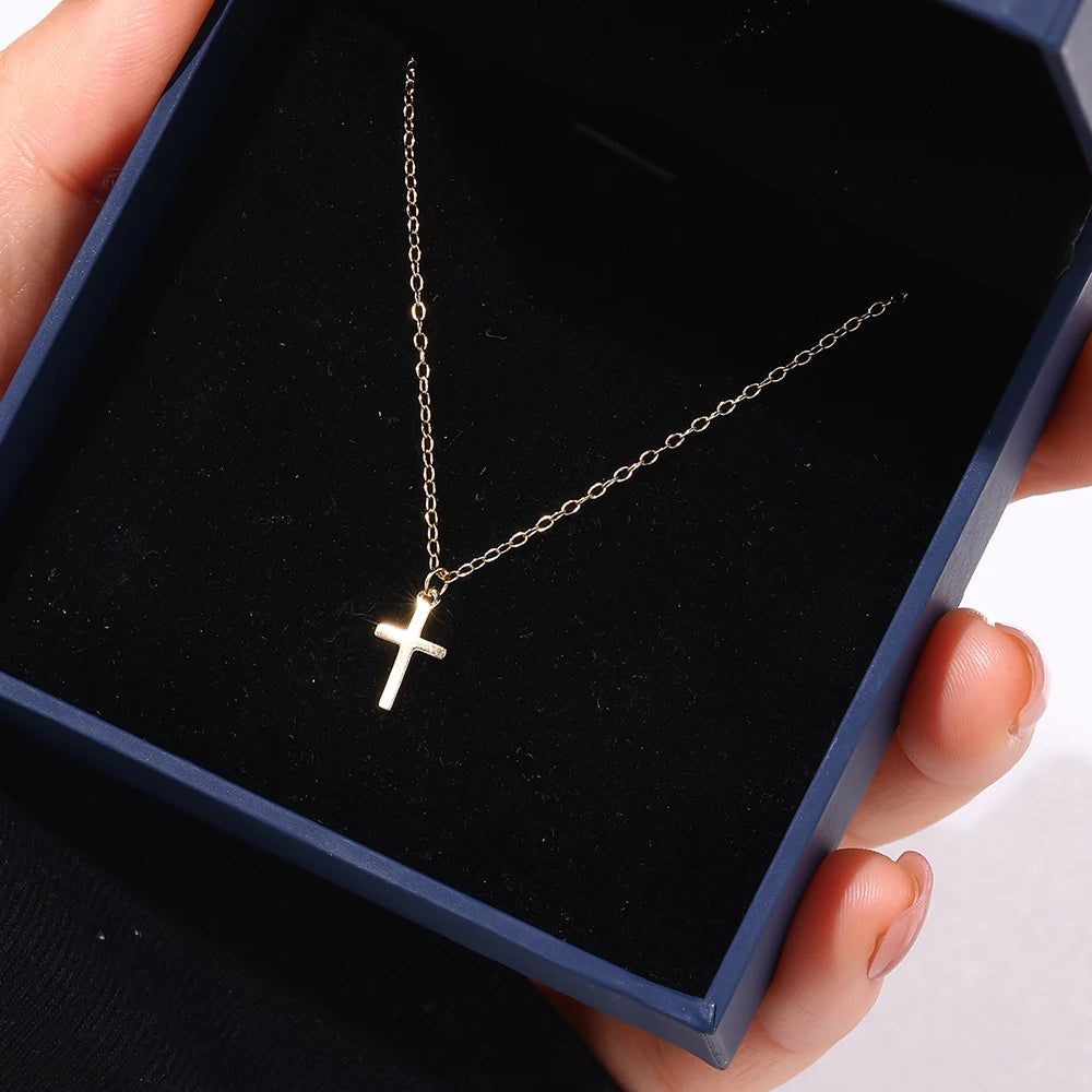 CANNER New 925 Sterling Silver Mini Zircon Pendant Necklaces Chain For Women Necklace Chains Fine Jewelry Gift Collares подвеска
