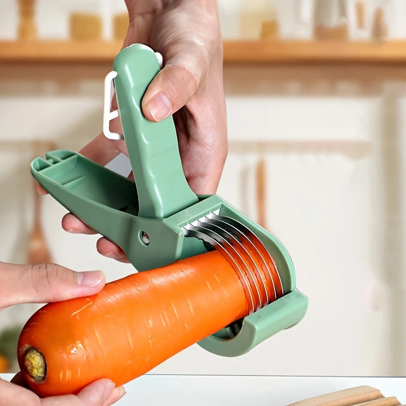 HUIDASHUN New Kitchen Stainless Steel Fruit and Vegetable Slicer Multifunctional Vegetable Salad Fruit Slicer