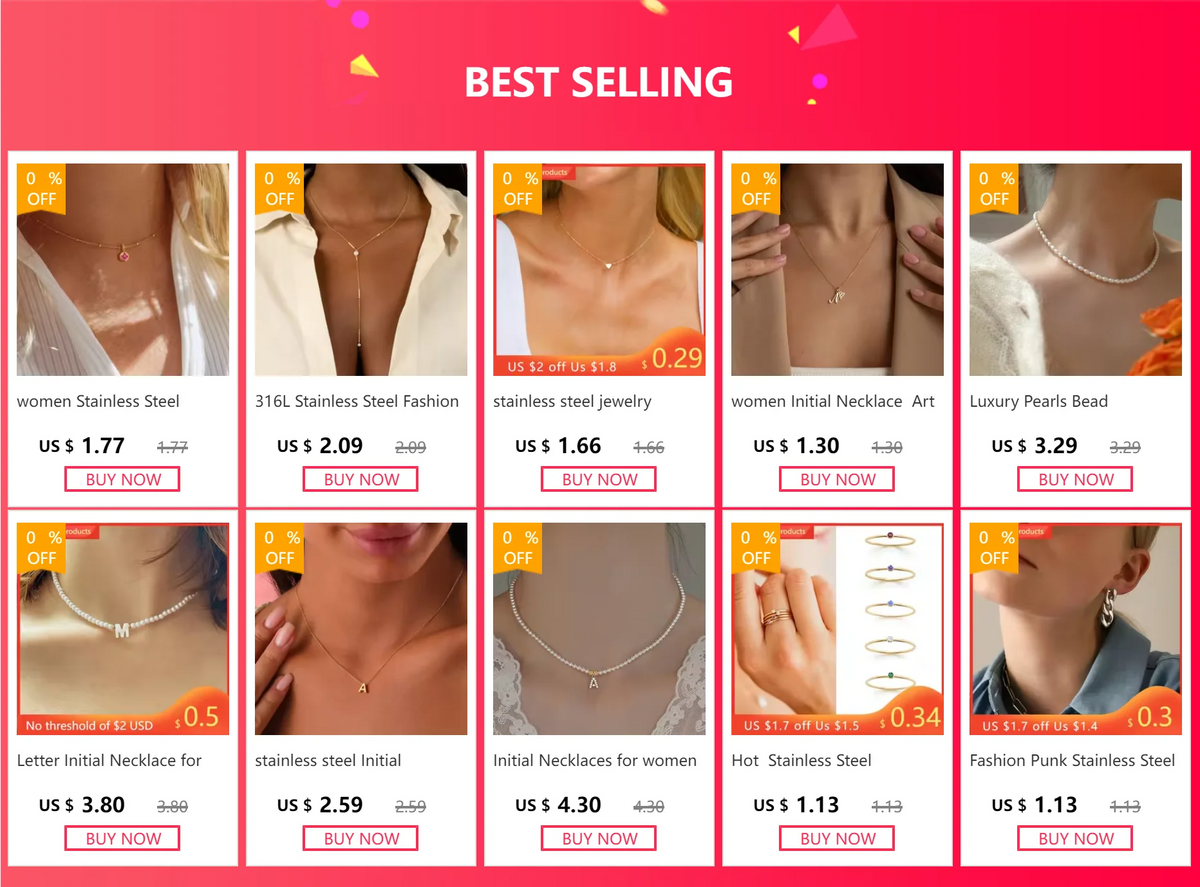 316L Stainless Steel Fashion Golden Color Chain Jewelry Necklace For Women Imitation Pearl Beads Pendant Gifts Jewelry Wholesale