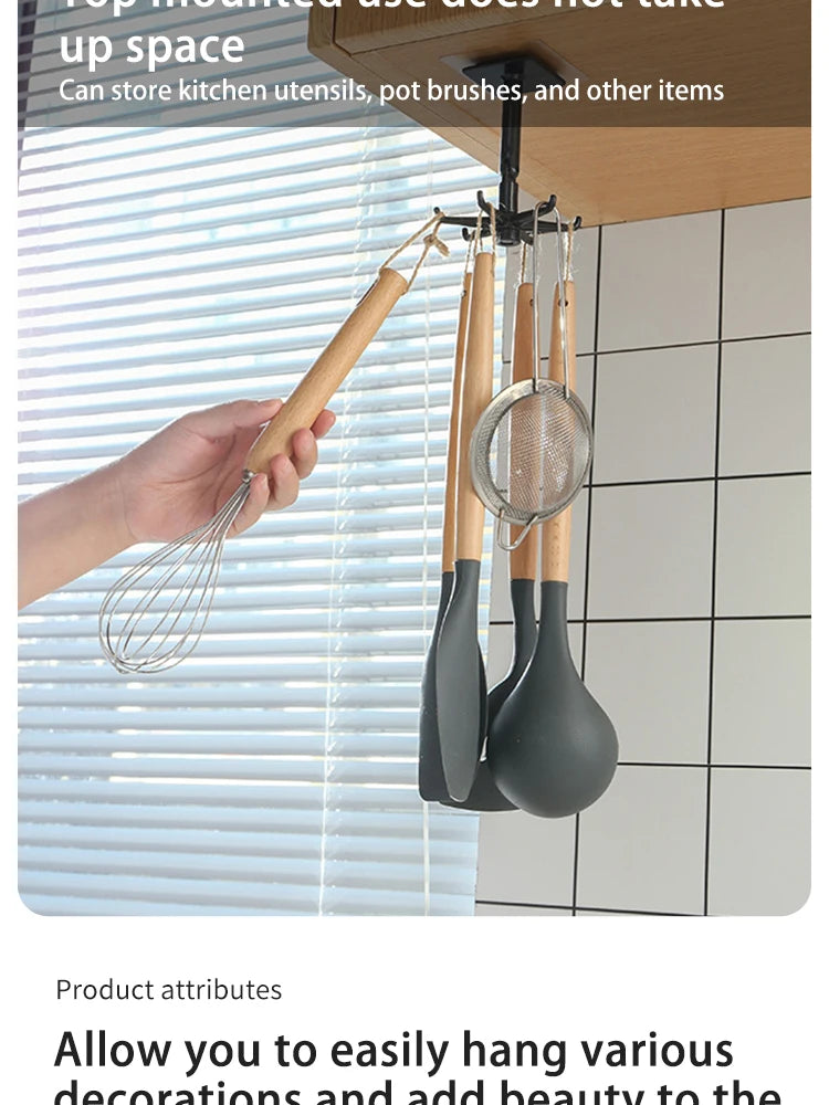 Kitchen Hook Organizer Bathroom Hanger Wall Dish Drying Rack Holder For Lid Cooking Accessories Cupboard Storage Cabinet Shelf