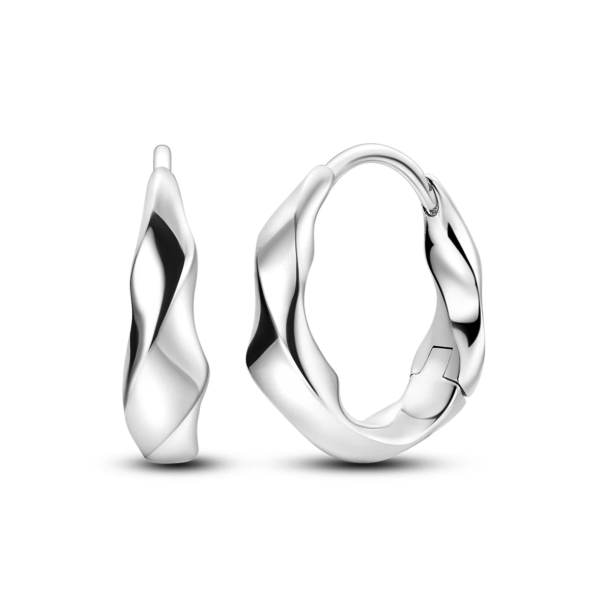 Original 925 Sterling Silver Women Hoop Earrings High Quality Shine Zircon U Shaped Classic Style Earring For Women Jewelry Gift