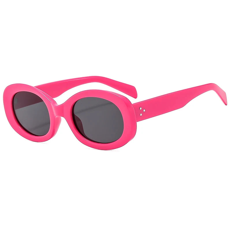 Versatile Fashion Sunglasses New Oval Frame Sun Glasses Retro Small Frame Eyeglasses Y2K Street Photo Glasses Female