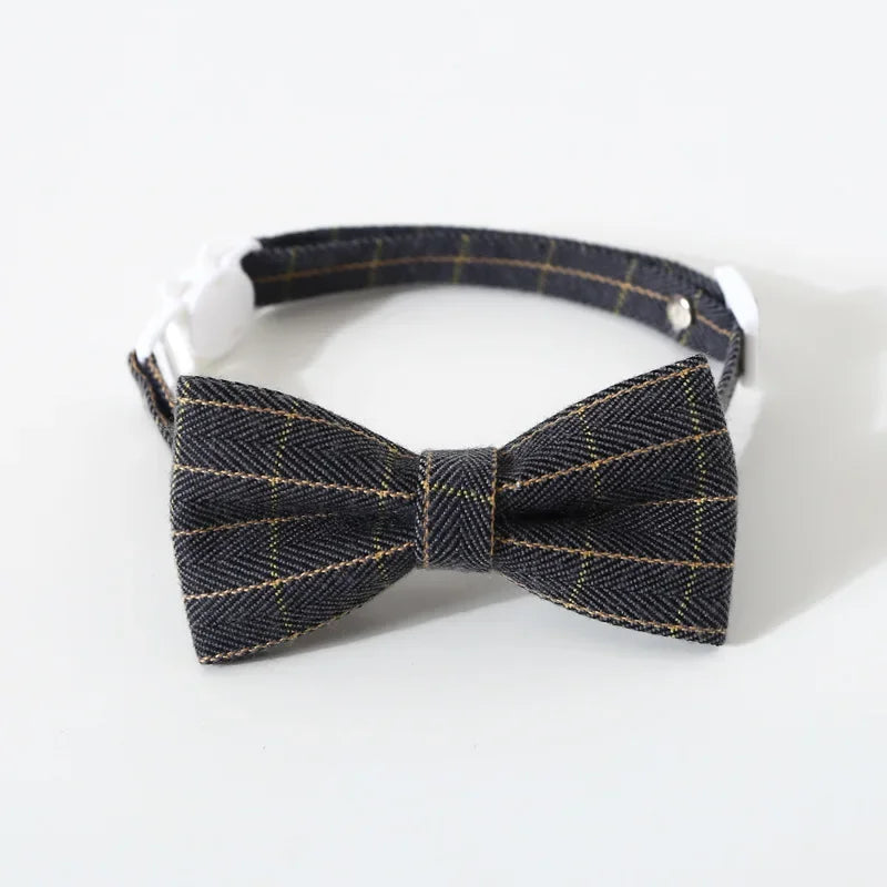 Breakaway Cat Collar with Bell Adjustable Kitten Cat Collars Cat Accessories Pet Supplies Puppy Bow Tie for Small Dogs