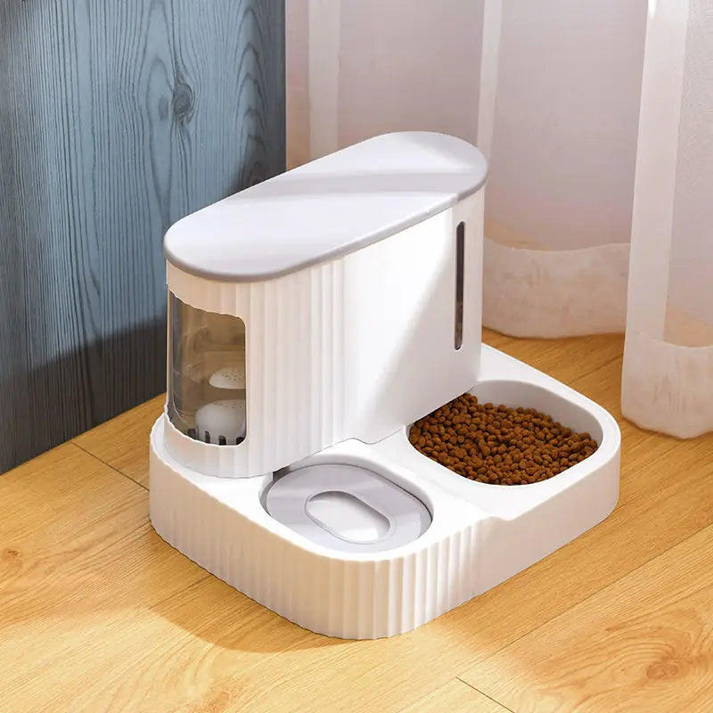 Large Capacity Cat Automatic Feeder Water Dispenser Wet and Dry Separation Dog Food Container Drinking Water Bowl Pet Supplies