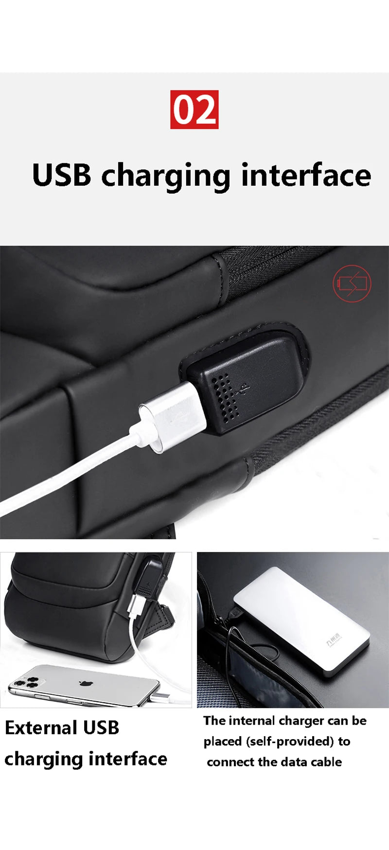 Men Multifunction Anti Theft USB Shoulder Bag Man Crossbody Cross Body Travel Sling Chest Bags Pack Messenger Pack