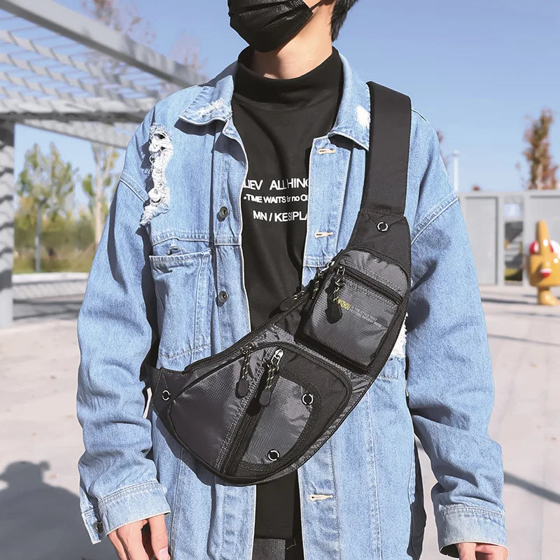 2026 New Oxford Cloth Men's Crossbody Bag Casual Single Shoulder Bag Fashion Street Style Backpack Leisure Chest Bag for Men