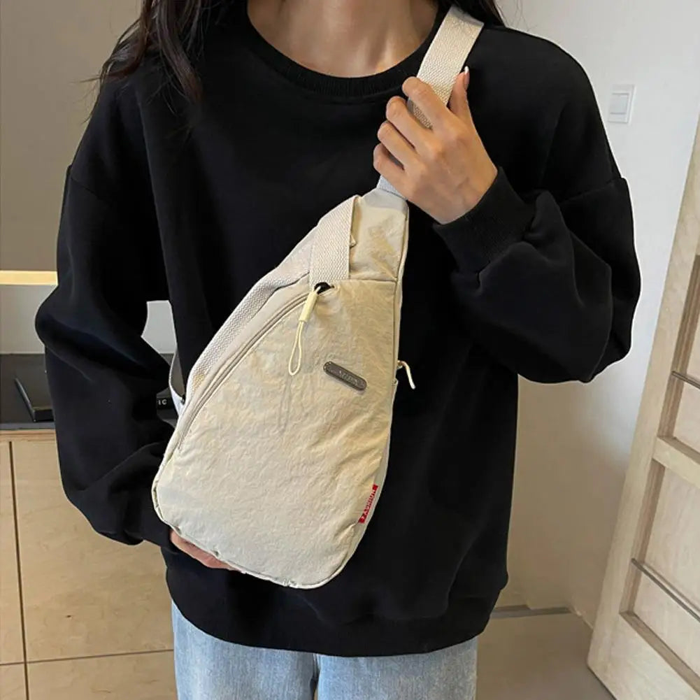Unisex Sports Casual Crossbody Bag Fashionable Large-capacity Cycling Bag  Chest Bag Portable Shoulder Bag Sporty Phone Bag