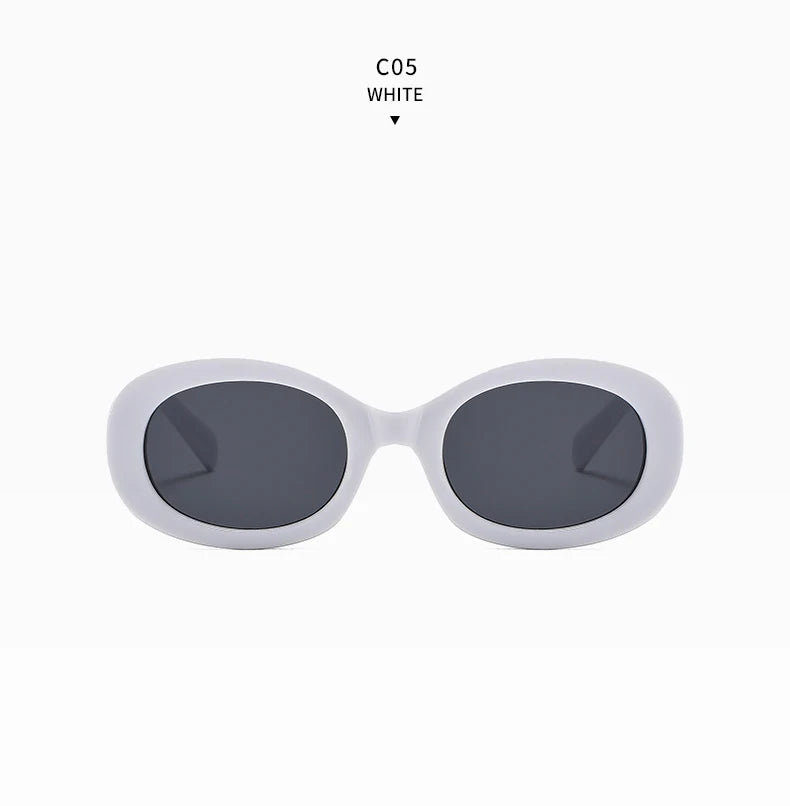 Versatile Fashion Sunglasses New Oval Frame Sun Glasses Retro Small Frame Eyeglasses Y2K Street Photo Glasses Female
