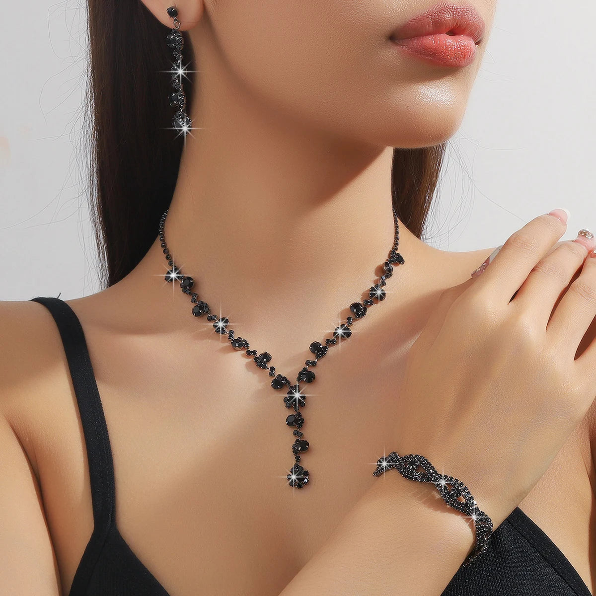 Women's Fashion Copper Claw Chain Sunflower Necklace Earrings Bracelet Jewelry Set Wedding Banquet Party Holiday Gift