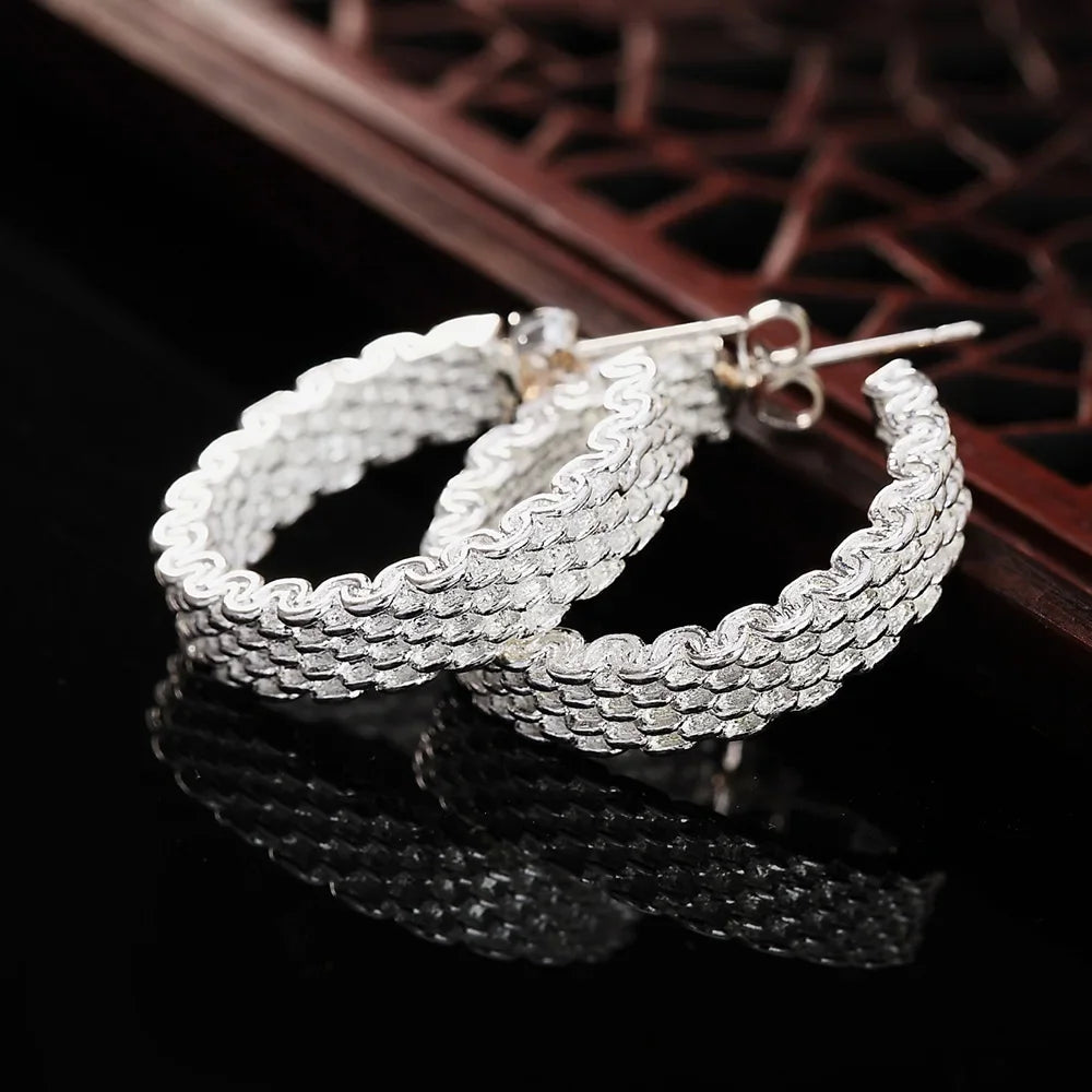 wholesale 925 Sterling Silver Earrings Temperament Women Creativity Ear Studs Christmas Gifts Street All-match Jewelry