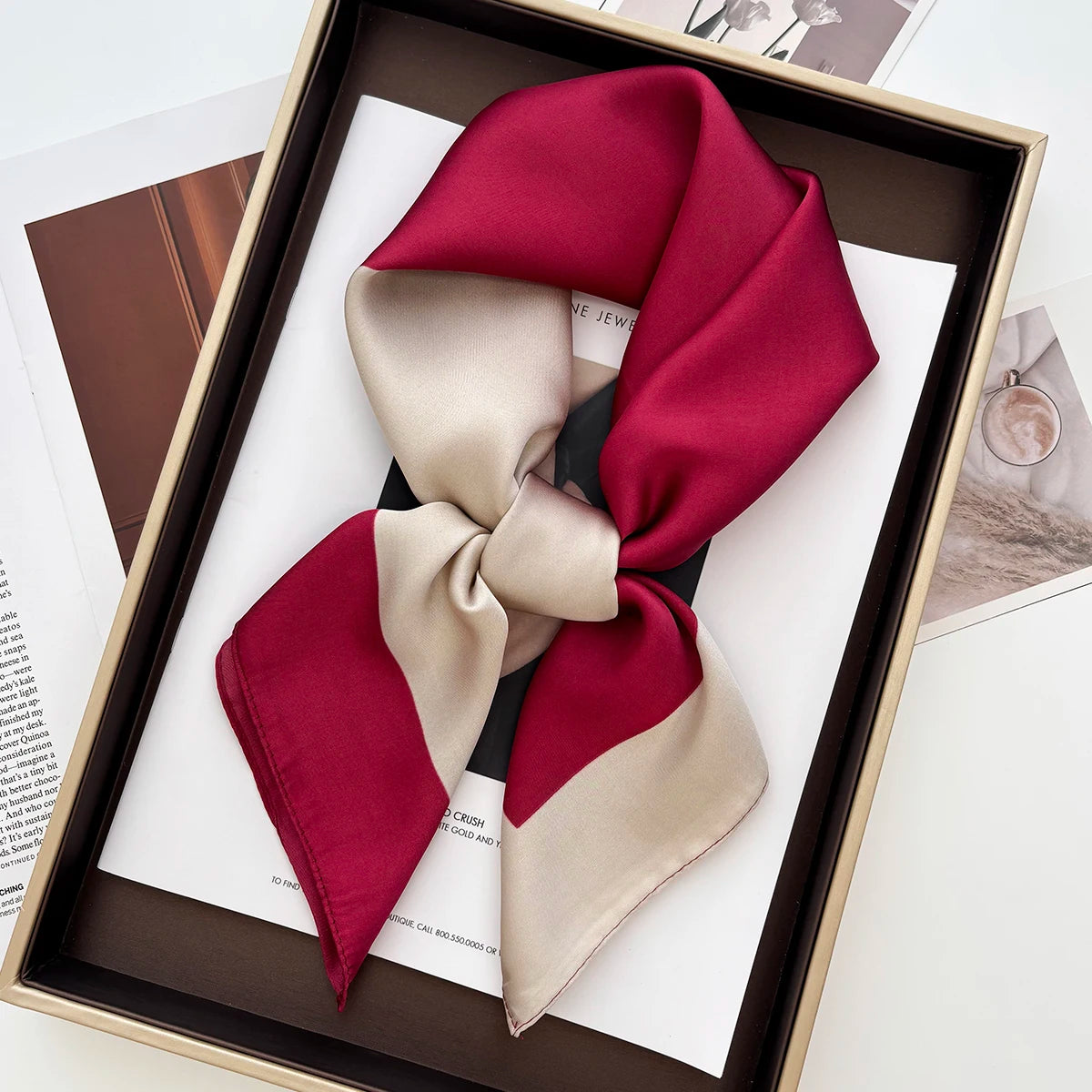 1PC Solid Color Square Scarf Women Luxury Beach Scarf Fashion Lady Hair Head Bandana Wraps Female Neckerchief Hijab Shawl