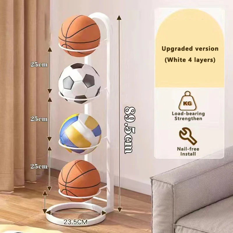 Basketball Storage Racks Balls Organizer Storage Frames Home Furnishings Living Room Bedroom Space Saving Supplies