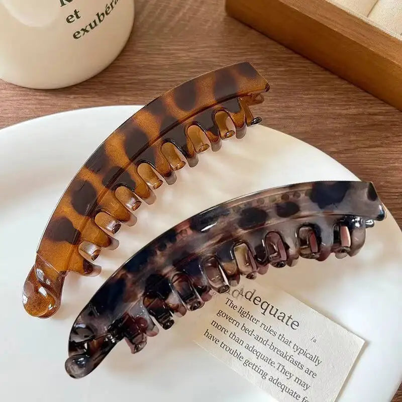 Tortoiseshell Banana Hair Clip Fish Shaped Hairpin For Women Hair Accessories Hairgrips Twist Clamp Ponytail Barrettes Headwear