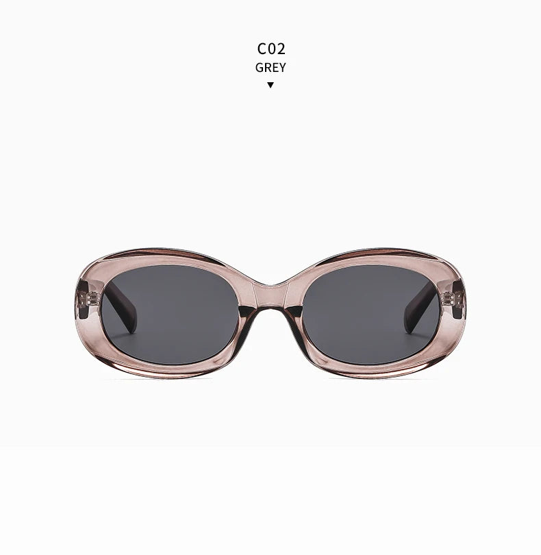 Versatile Fashion Sunglasses New Oval Frame Sun Glasses Retro Small Frame Eyeglasses Y2K Street Photo Glasses Female
