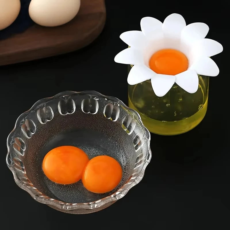 Kitchen Gadgets Baking Tools 1pc/ Cute Flower Design Egg White Yolk Separator Egg Extractor