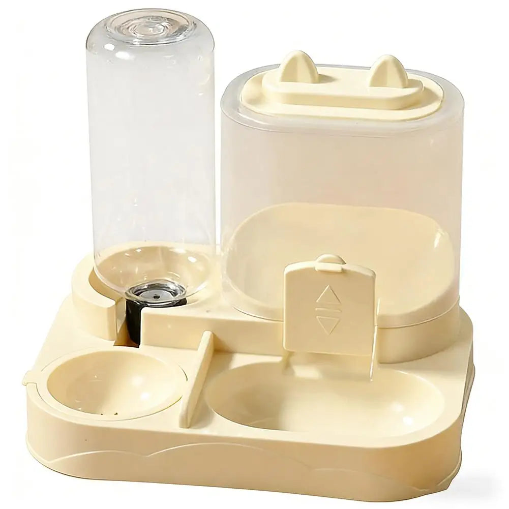 Plastic  Automatic Cat Feeder And Waterer All-in-One Pet Food Water Dispenser Large Capacity Food Storage Dispenser Pet Supplies
