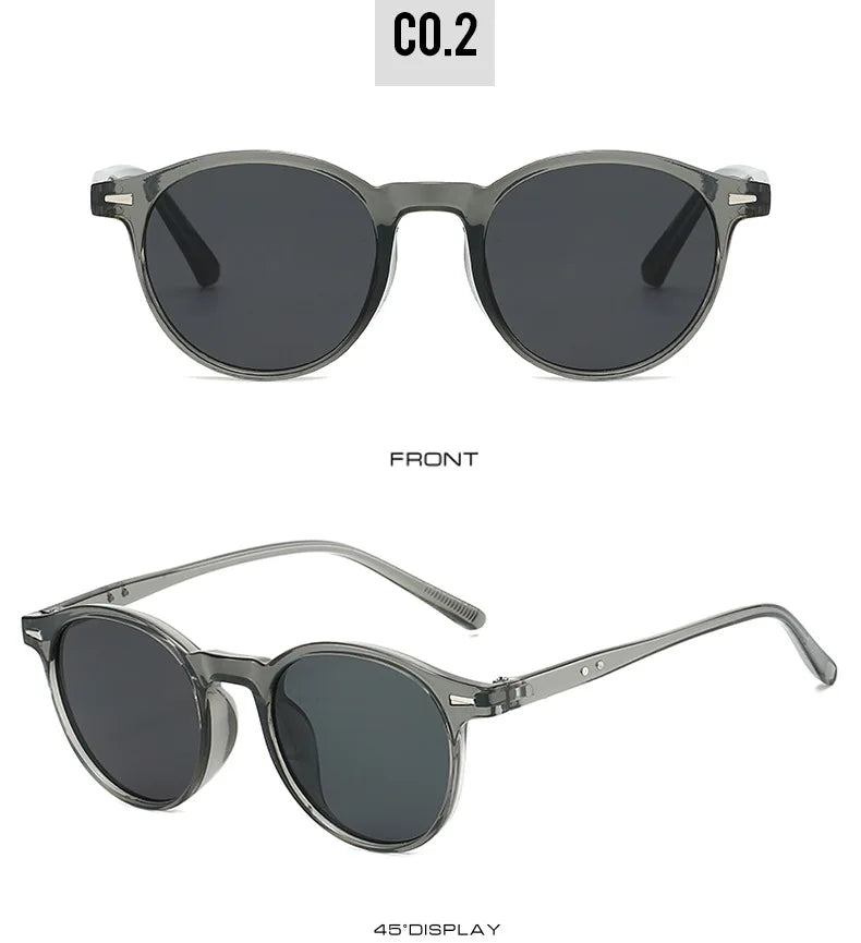 Vintage Punk Round Vintage Sunglasses Women Retro Luxury Designer Sun Glasses for Female Oculos De Sol Shades UV400
