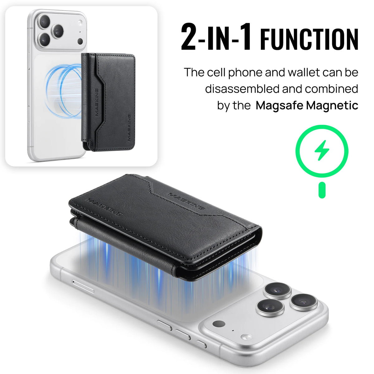 MagSafe Wallet RFID Blocking Magnetic Card Holder