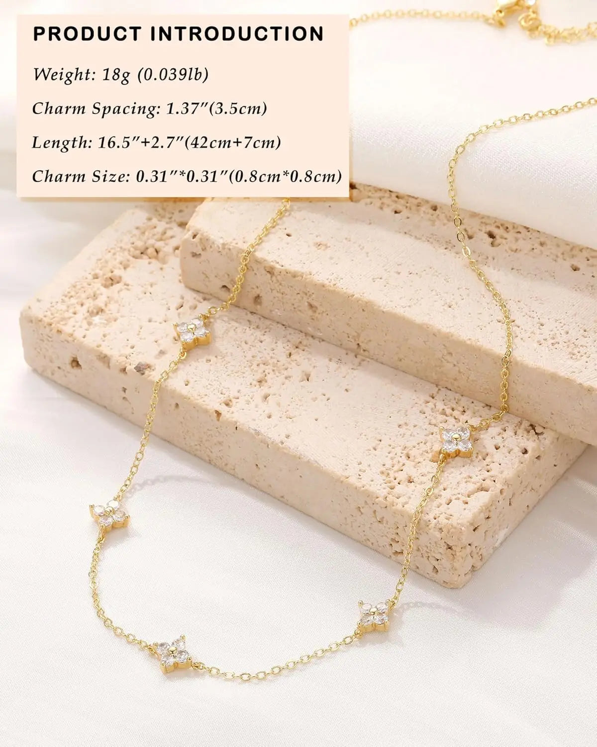 Silver/14K Gold Plated Cubic Zirconia Necklaces for Women Hypoallergenic Necklace Choker Necklace Christmas Gift For Women