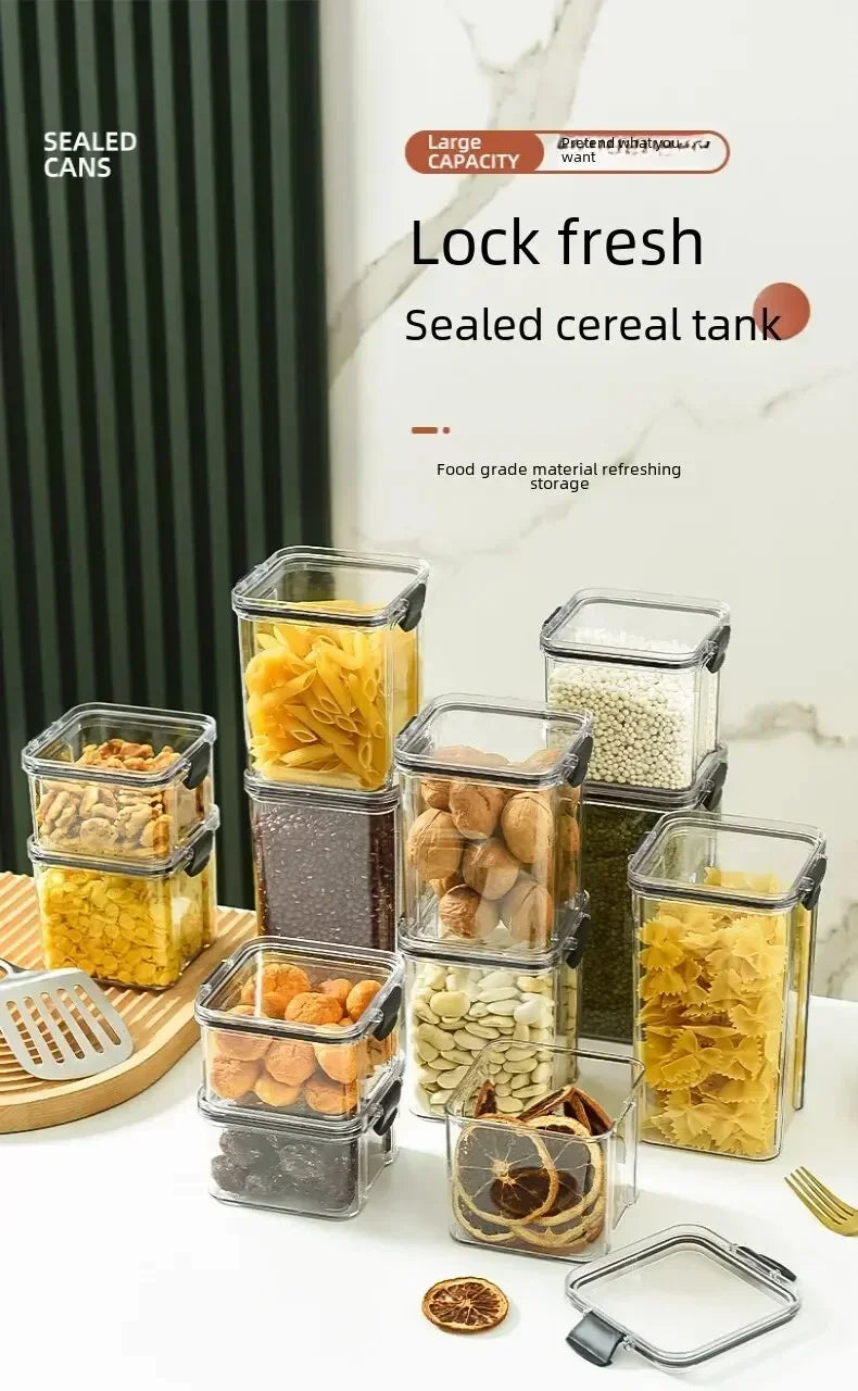 1PC Grain Sealed Jar Coarse Cereals Storage Box Waterproof Refrigerator Fresh-keeping Box Large Capacity Kitchen Organizer Case