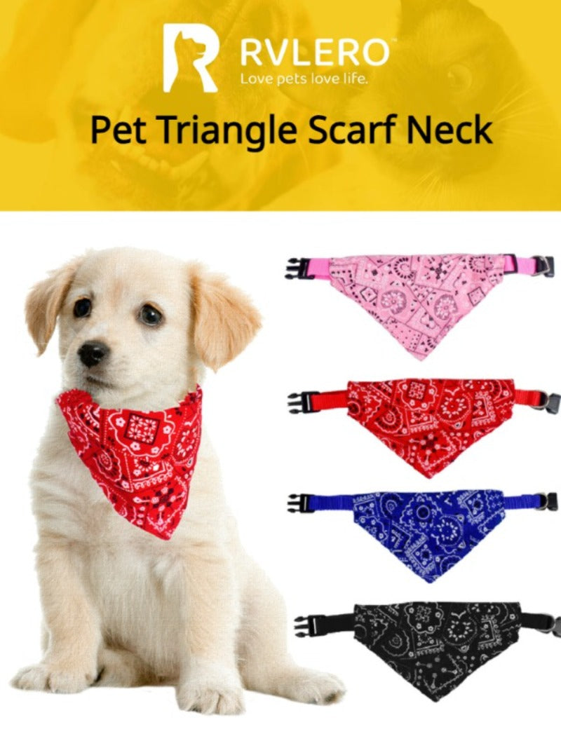 Pet Triangle Scarf Cat Dog Saliva Towel Printed Pets Dog Collar Adjustable Strap Kitten Puppy Saliva Neckerchief Pet Supplies