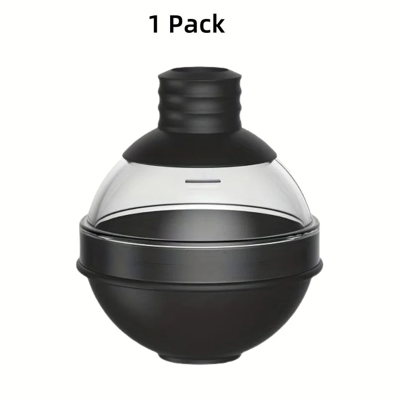 1/4Pack Silicone Ice Ball Maker 2.4Inch Whiskey Large Sphere Ice Mold with 2in1 Funnel Lid Cocktails Ice Cube Tool Kitchen Acces